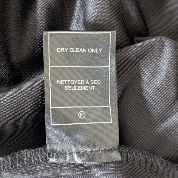 Betsey Johnson Power Shoulder Black Velvet Dress Metallic Silver Polk Dot Size M - Picture 9 of 15